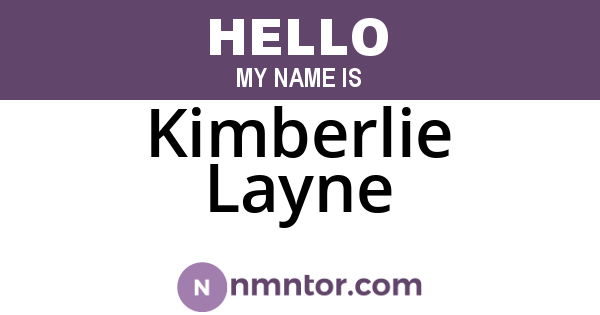 Kimberlie Layne