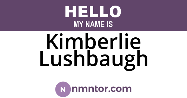 Kimberlie Lushbaugh