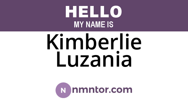 Kimberlie Luzania