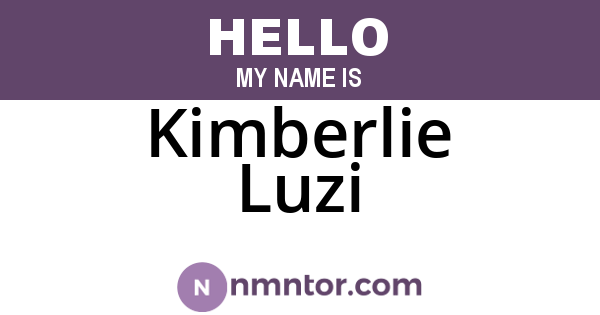 Kimberlie Luzi