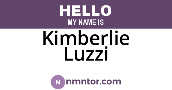 Kimberlie Luzzi