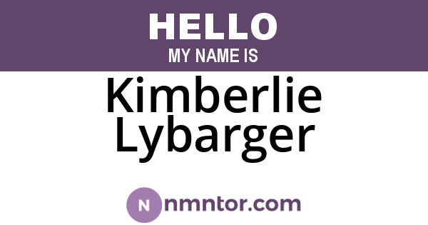Kimberlie Lybarger