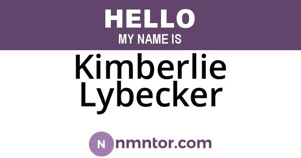 Kimberlie Lybecker