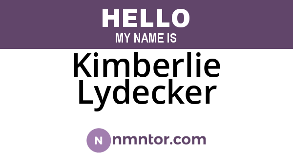 Kimberlie Lydecker