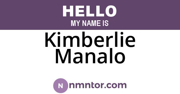 Kimberlie Manalo