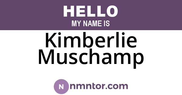 Kimberlie Muschamp