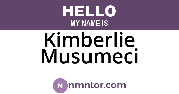 Kimberlie Musumeci