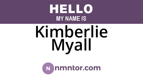 Kimberlie Myall