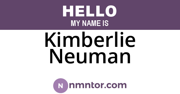 Kimberlie Neuman
