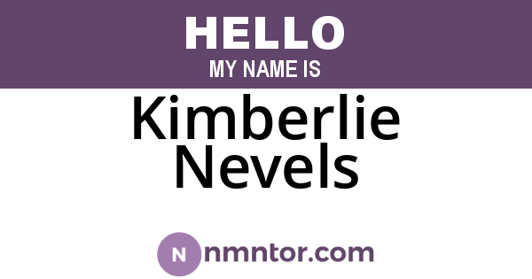 Kimberlie Nevels