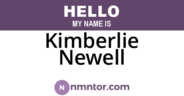 Kimberlie Newell