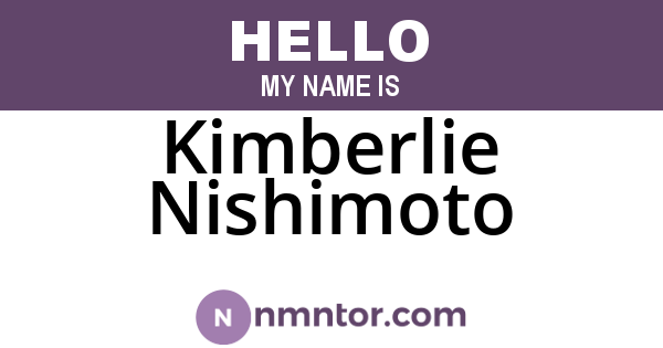 Kimberlie Nishimoto