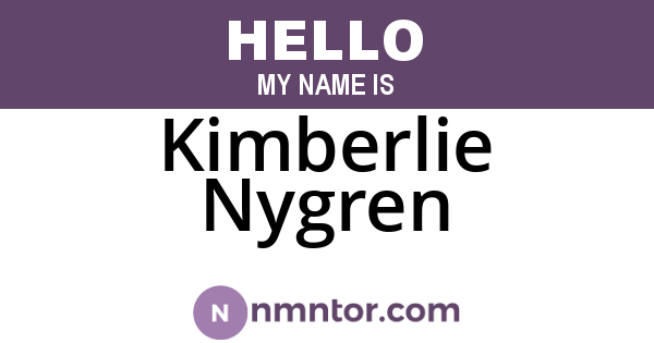 Kimberlie Nygren