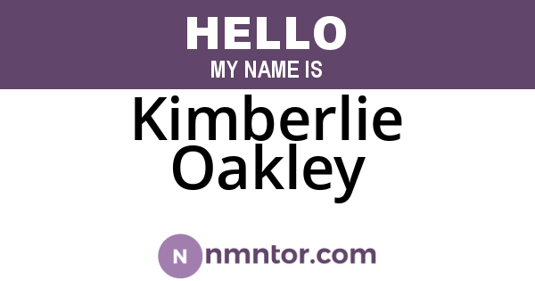 Kimberlie Oakley