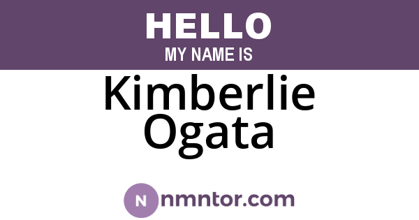 Kimberlie Ogata