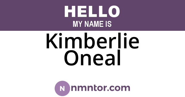 Kimberlie Oneal