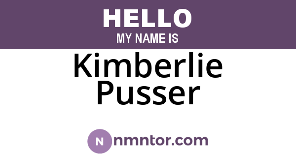 Kimberlie Pusser