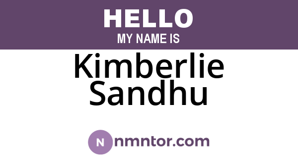 Kimberlie Sandhu