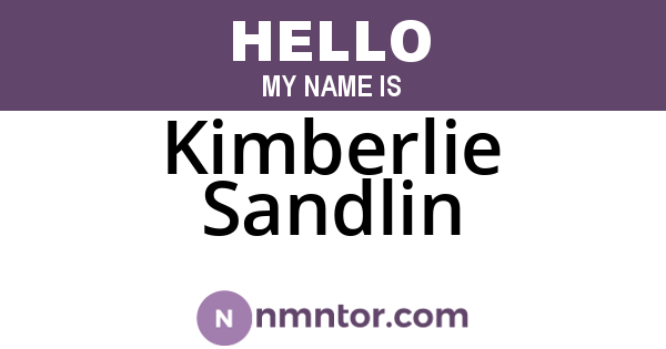 Kimberlie Sandlin