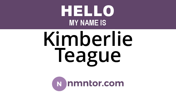 Kimberlie Teague