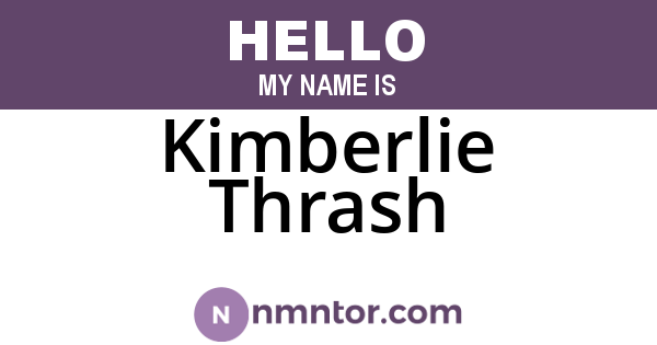 Kimberlie Thrash