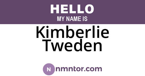 Kimberlie Tweden