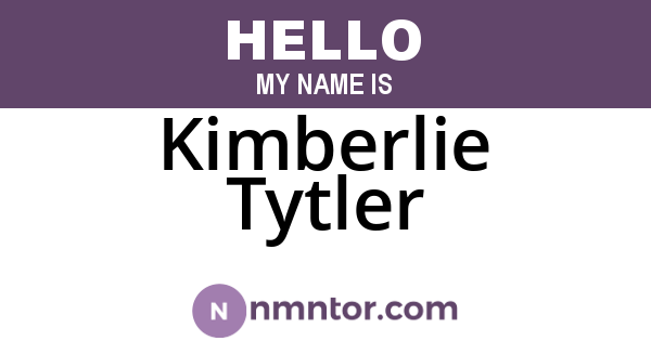 Kimberlie Tytler