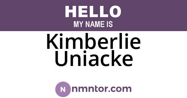 Kimberlie Uniacke