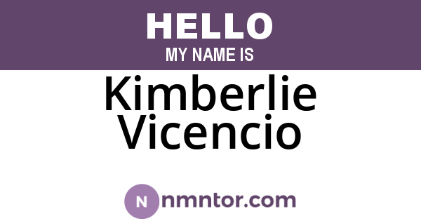 Kimberlie Vicencio