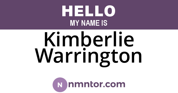 Kimberlie Warrington