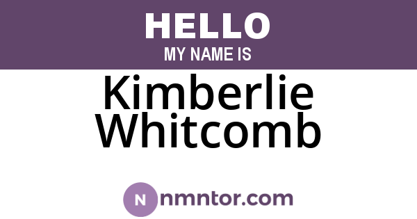 Kimberlie Whitcomb