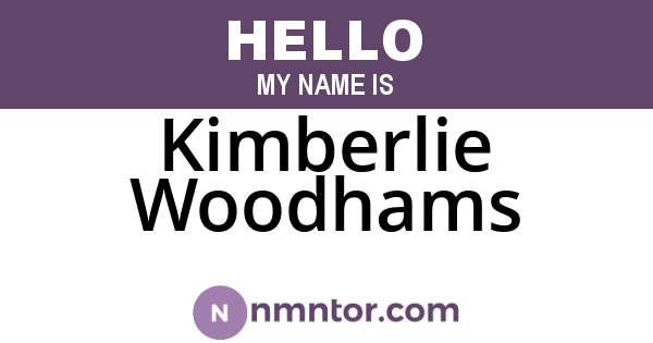 Kimberlie Woodhams