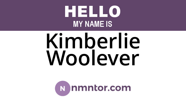Kimberlie Woolever