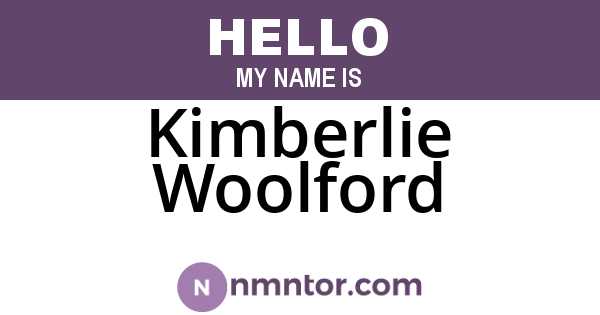 Kimberlie Woolford