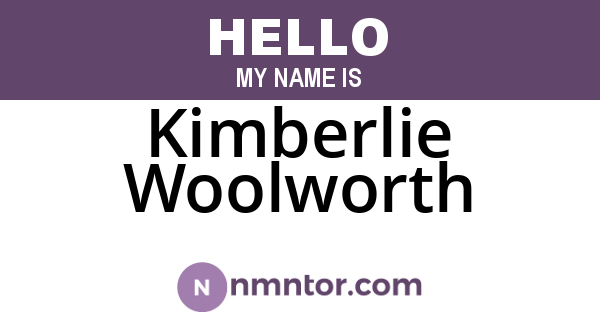 Kimberlie Woolworth
