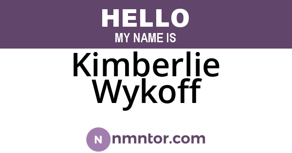 Kimberlie Wykoff