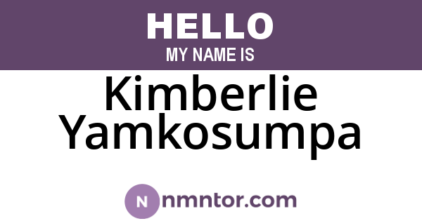 Kimberlie Yamkosumpa