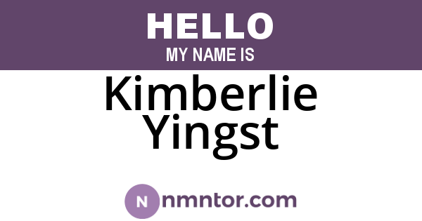 Kimberlie Yingst