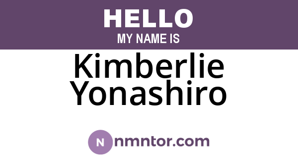 Kimberlie Yonashiro