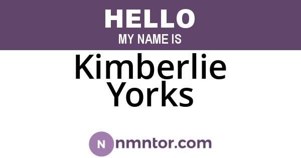 Kimberlie Yorks