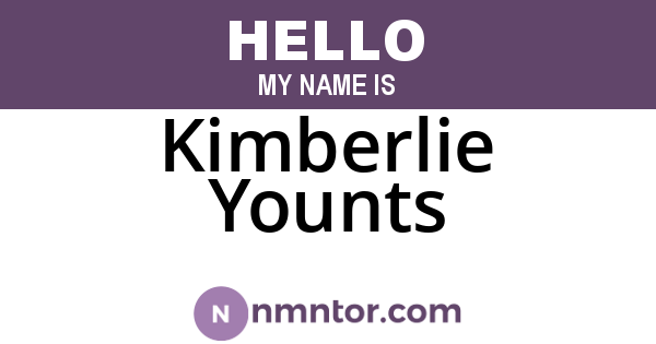 Kimberlie Younts