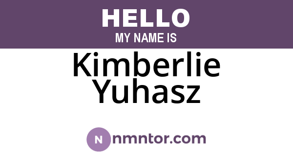 Kimberlie Yuhasz