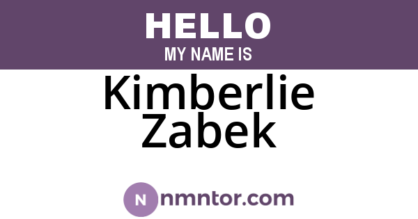 Kimberlie Zabek