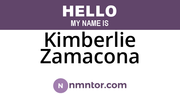 Kimberlie Zamacona