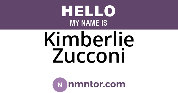 Kimberlie Zucconi