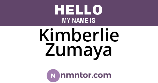 Kimberlie Zumaya