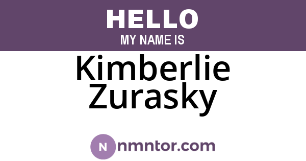 Kimberlie Zurasky