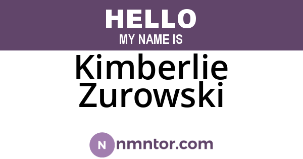 Kimberlie Zurowski