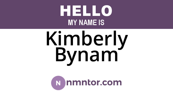 Kimberly Bynam