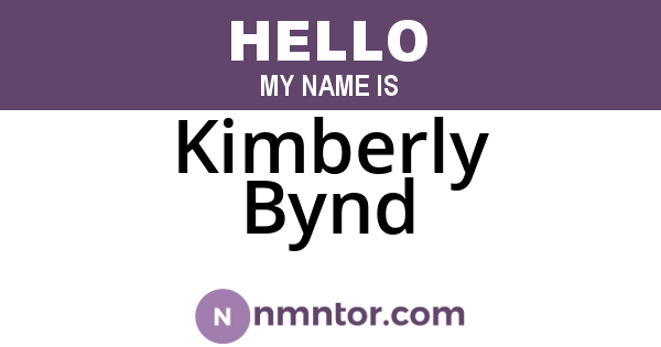 Kimberly Bynd